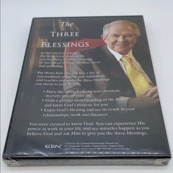The Three Blessings DVD by Pat Robertson Christian Broadcasting Network Sealed - Picture 2 of 7